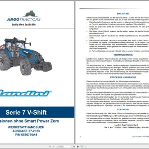 Landini Tractor Series 7 V Shift Workshop Manual 6686756A4 2023 DE (1)