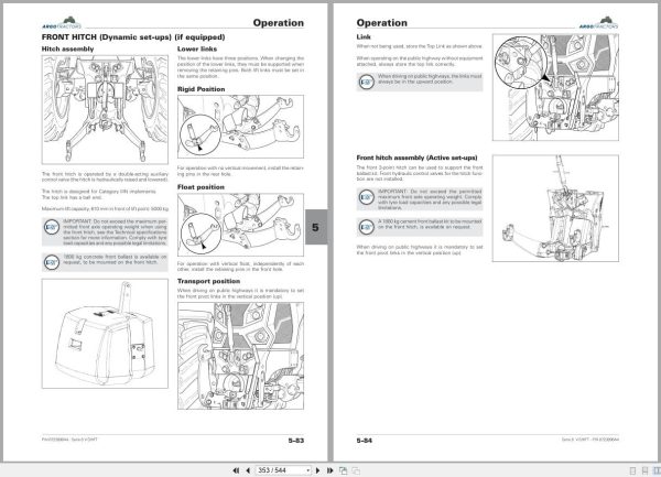 Landini Tractor Series 8 270 8 310 V Shift RPF2 Operators Manual 6723896A4 2024 (2)