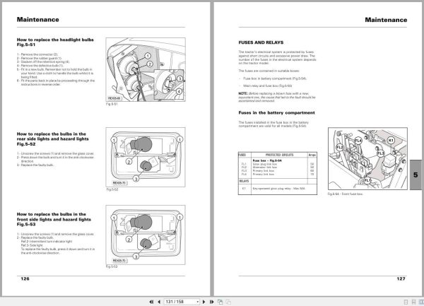 Landini Tractor Technofarm 60 70 80 75 SpeedFour RS50 Operators And Maintenance Manual 3696315M1 2007 (2)