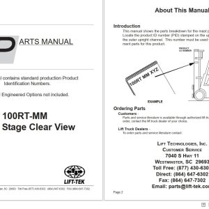 Lift Tek 100RT MM Three Stage Clear View Part Manual 270894R4 (1)