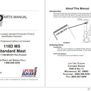 Lift Tek 110D MS Standard Mast Part Manual 248526R5 (1)
