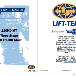 Lift Tek 110HD MT Three Stage Full Freellft Mast Service Manual 294507 (1)