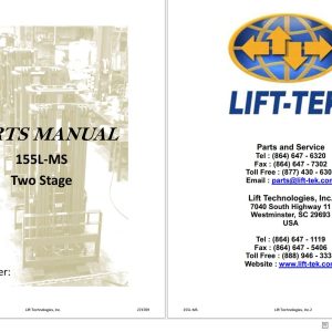 Lift Tek 155L MS Two Stage Part Manual 274709 (1)