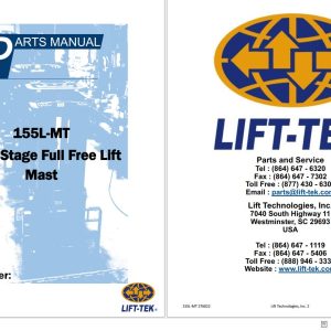 Lift Tek 155L MT Three Stage Full Free Lift Mast Part Manual 276022 (1)