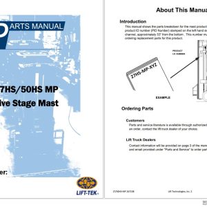 Lift Tek 27HS MP 50HS MP Five Stage Mast Part Manual 267238 (1)