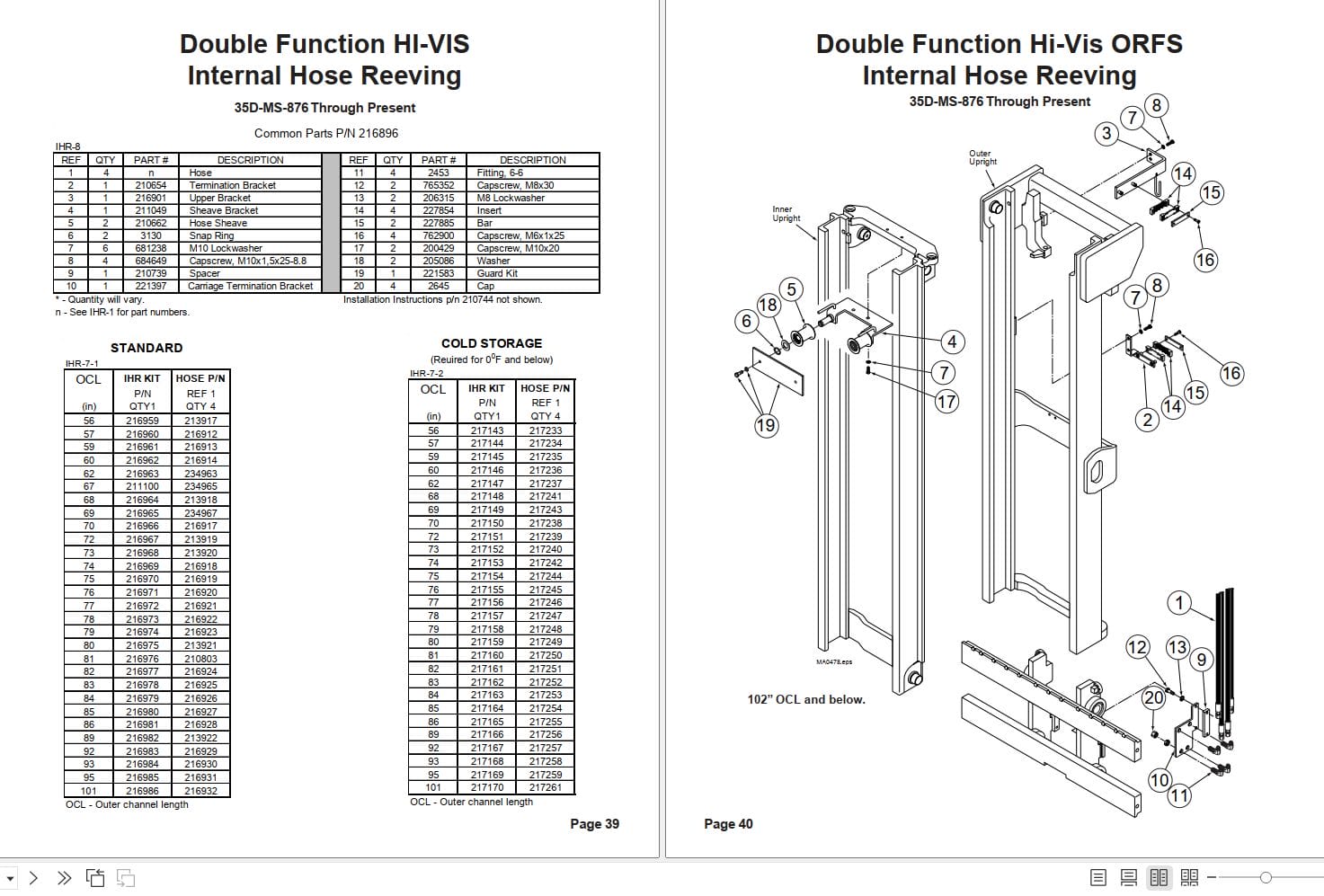 Lift Tek 35D MS 2 Stage Limited Freelift Mast Part Manual 235857R10 (2)