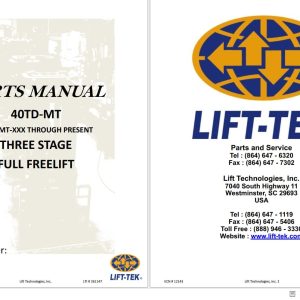 Lift Tek 40TD MT Three Stage Full Freelift Part Manual 261147R02 (1)
