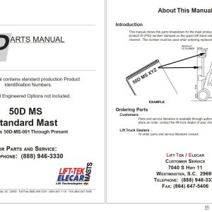 Lift Tek 50D MS Standard Mast Part Manual 235891R4 (1)
