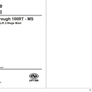 Lift Tek 60RT MS Though 100RT MS Limited Free Lift 2 Stage Mast Service Manual 272243R2 (1)