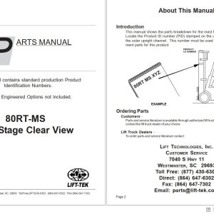 Lift Tek 80RT MS Two Stage Clear View Part Manual 265757R7 (1)