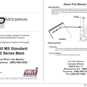 Lift Tek E50 MS Standard E Series Mast Part Manual 251448R2 (1)
