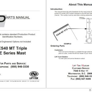 Lift Tek ES40 MT Triple E Series Mast Part Manual 269180R1 (1)