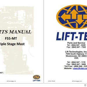 Lift Tek F55 MT Triple Stage Mast Part Manual 275731 (1)