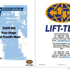 Lift Tek Four Stage Full Freelift Mast 22DR MQ Service Manual 294474 (1)