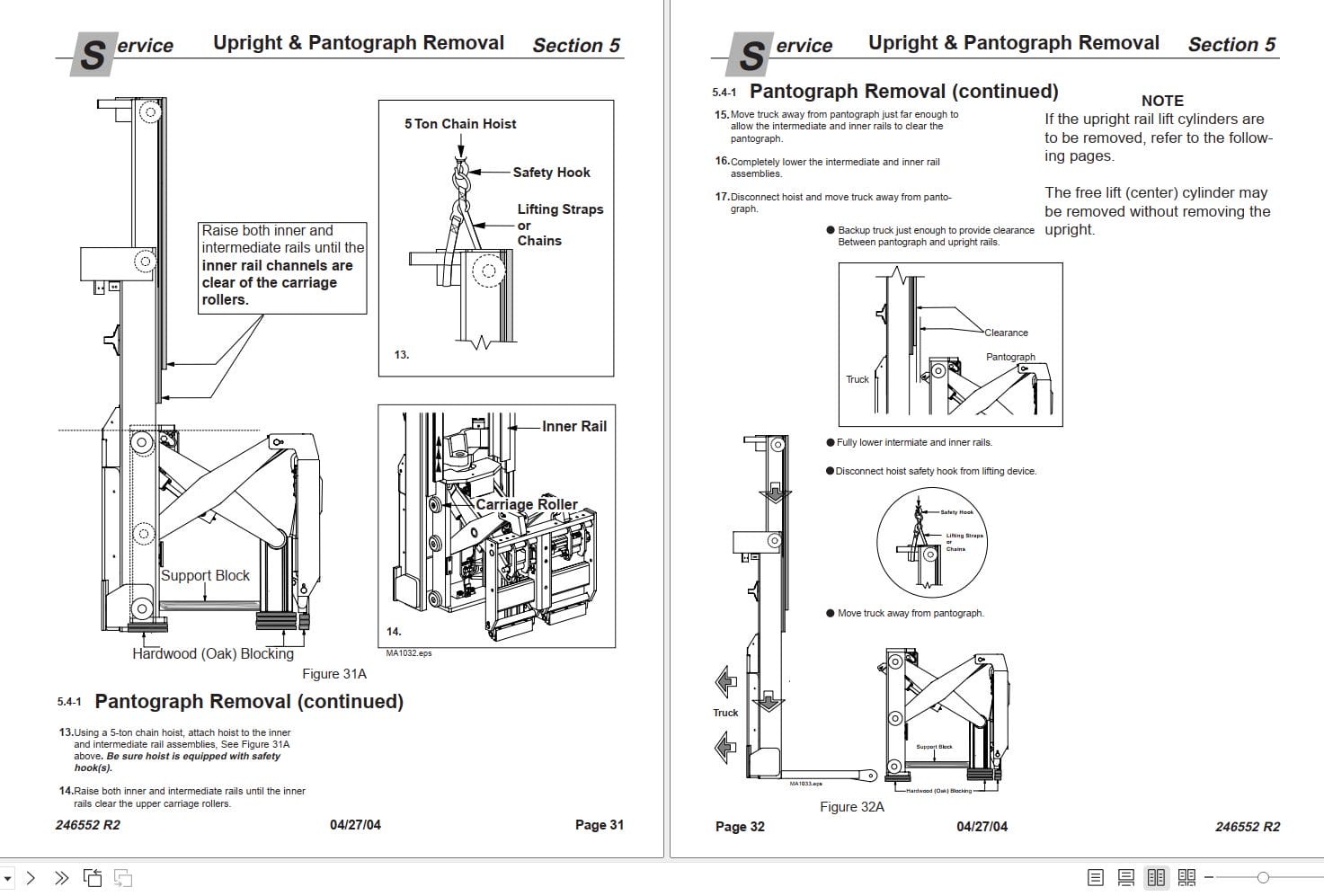 Lift Tek Mast Lift 40 MT 45HR MT 40 MS 45HR MS Service Manual 246552R2 (2)