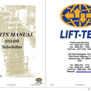 Lift Tek SS2 055 Sideshifter Operating Manual K80041 (1)