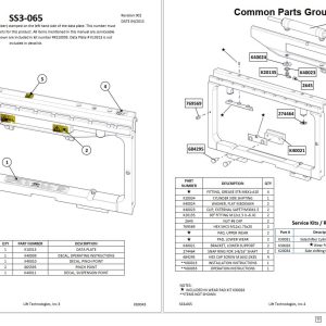 Lift Tek SS3 065 Sideshifter Part Manual K80043 (2)