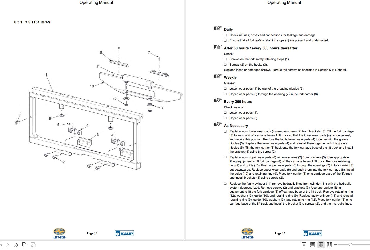 Lift Tek Sideshifter SS3 065 Operating Manual K80033 (2)