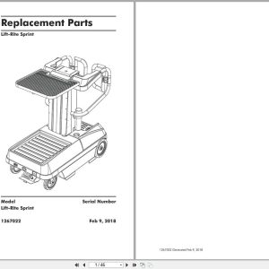 Liftrite Personnel Lifter Sprint Parts Manual 1267022 2018 (1)