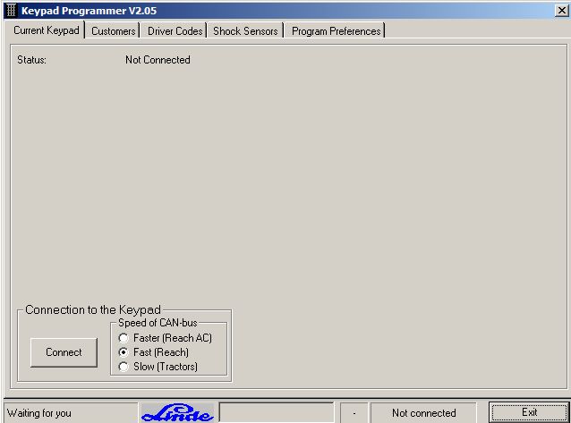 Linde Version 2.05 07.2003 Keypad Programmer 1