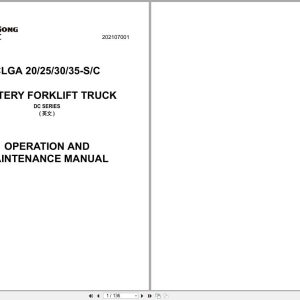 Liugong Forklift CLGA20 S to CLGA35 C Operation Maintenance Manual 202107001 (1)