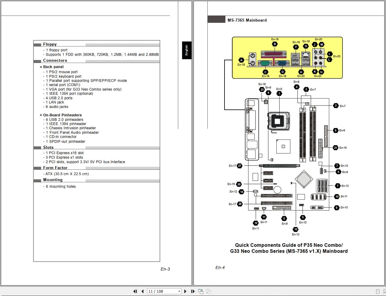 MSI Mainboard P35 G33 Neo Combo Series MS 7365 Operators Manual G52 73651X3 EN DE FR RU (2)