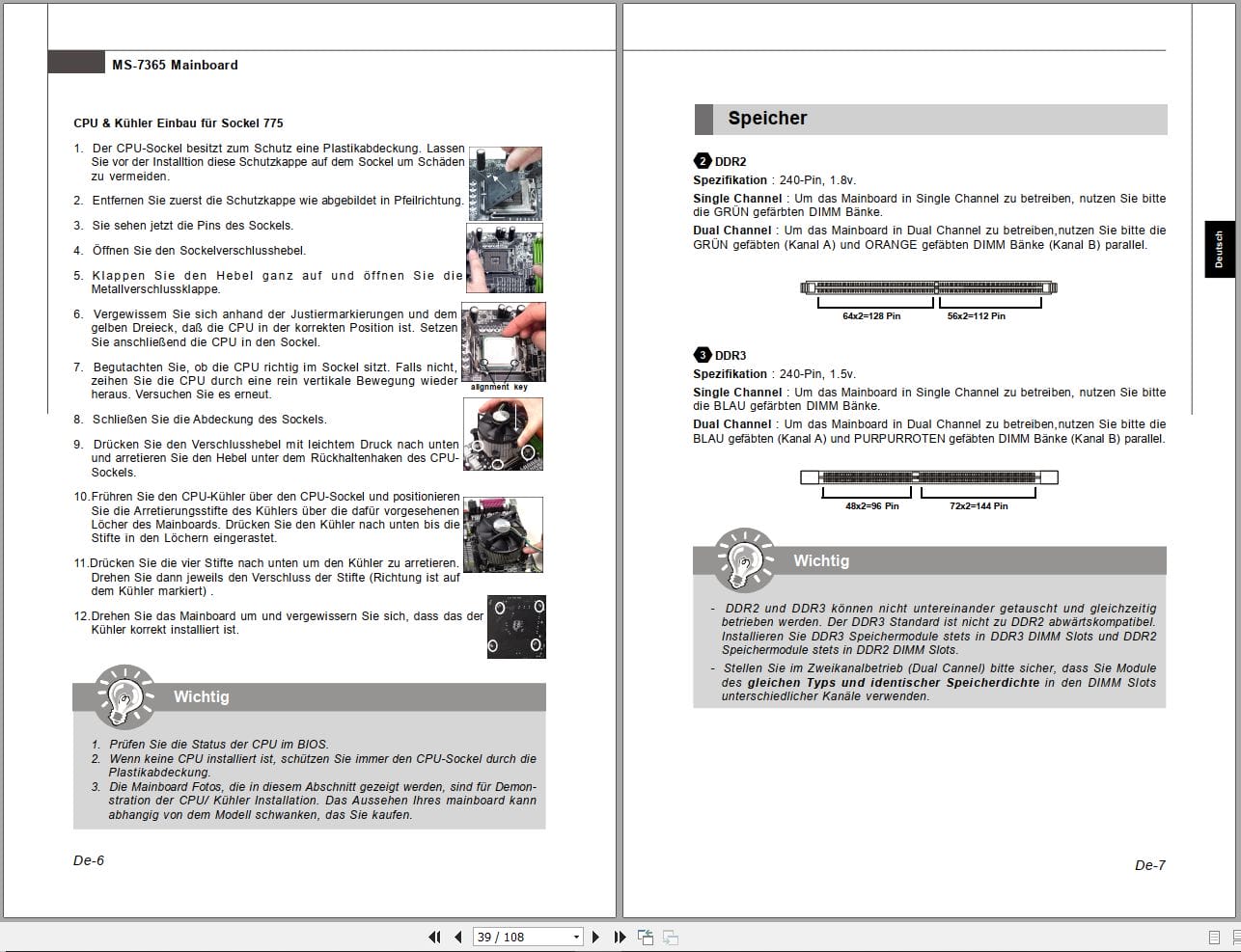MSI Mainboard P35 G33 Neo Combo Series MS 7365 Operators Manual G52 73651X3 EN DE FR RU (3)