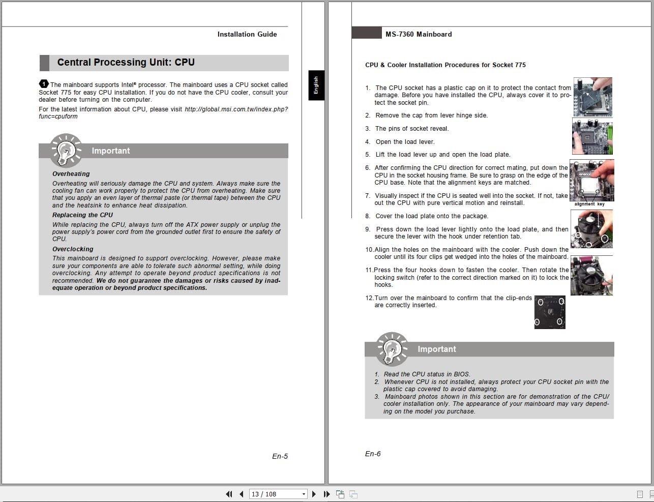 MSI Mainboard P35 Neo G33 Neo Series MS 7360 Operators Manual G52 73601X4 EN DE FR RU (2)