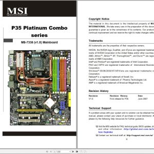 MSI Mainboard P35 Platinum Combo Series MS 7338 Operators Manual (1)
