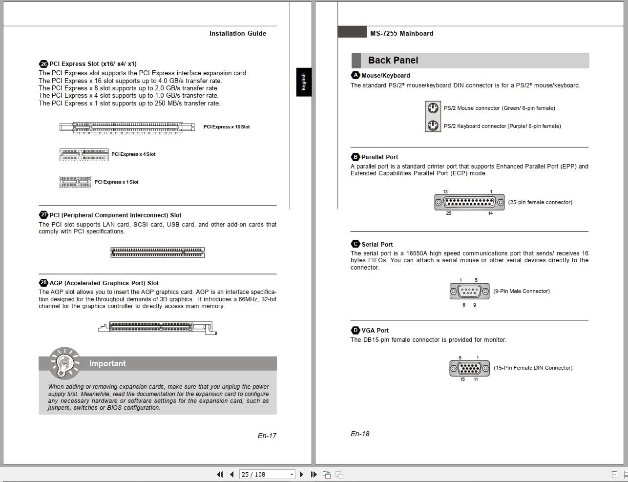 MSI Mainboard P4M890M2 P4M900M2 Series MS 7255 Operators Manual G52 72551XA EN DE FR RU (2)