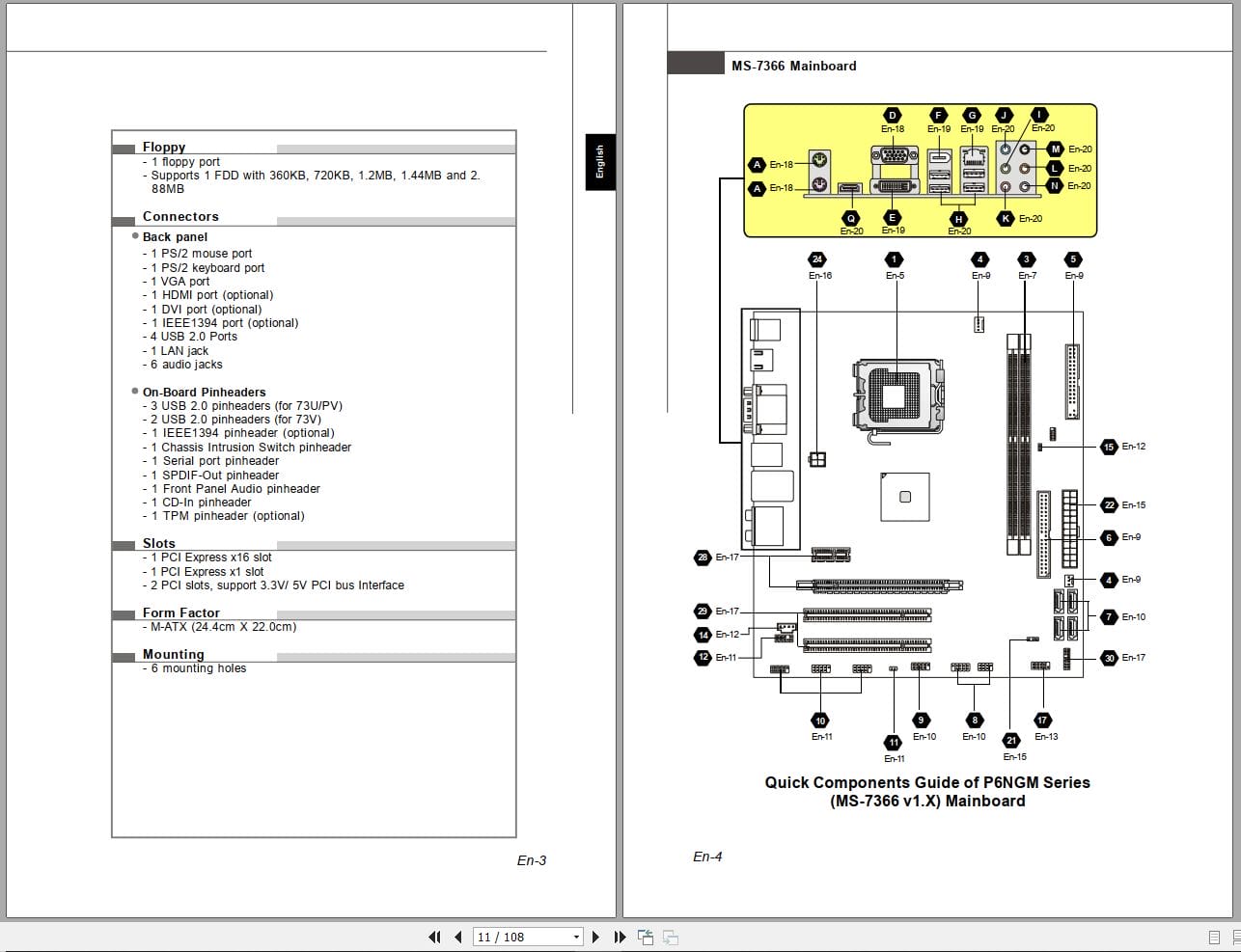 MSI Mainboard P6NGM Series MS 7366 Operators Manual G52 73661X3 EN DE FR RU (2)