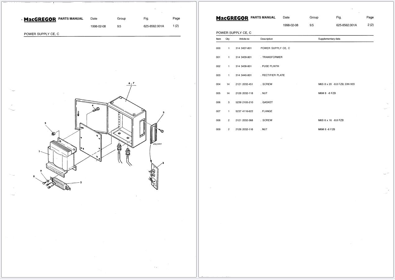 MacGREGOR Cargo Crane GL4028 2 3628.8 2 Instruction and Parts Manual (3)