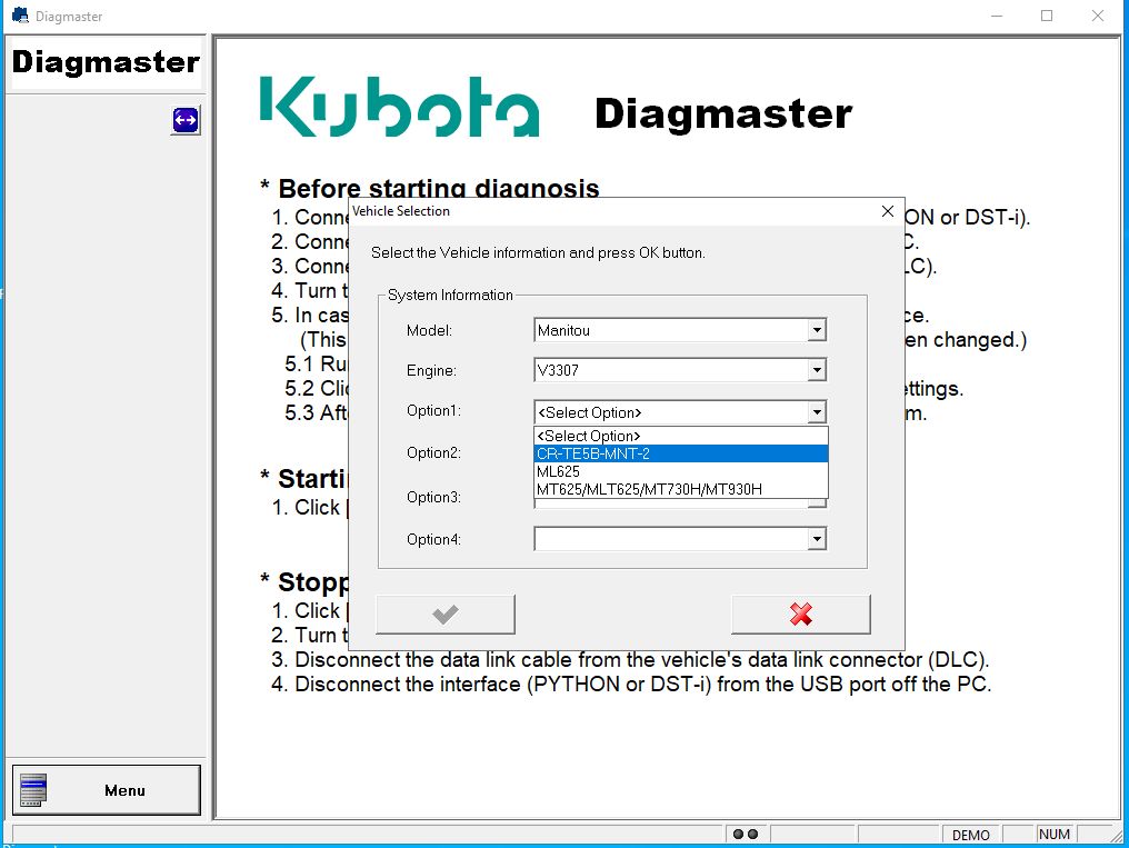 Manitou Diagmaster 24.05.01 Diagnostic Program 7