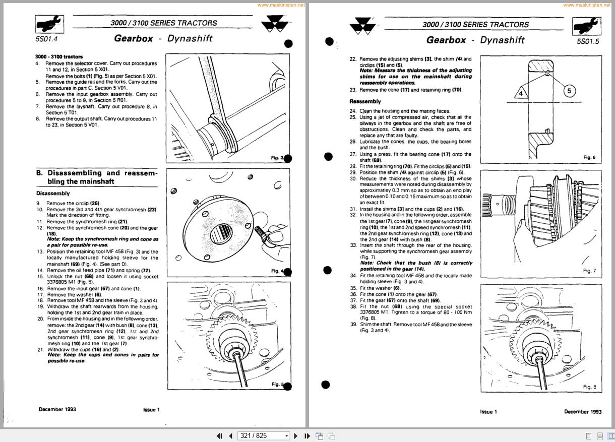 Massey Ferguson Tractor 3000 3100 Series Workshop Service Manual 1646915M1 (2)