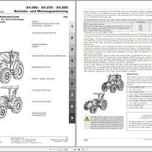 McCormick Tractor X4.060 X4.070 X4.080 Operating Maintenance Manual 6670724A12 DE (1)