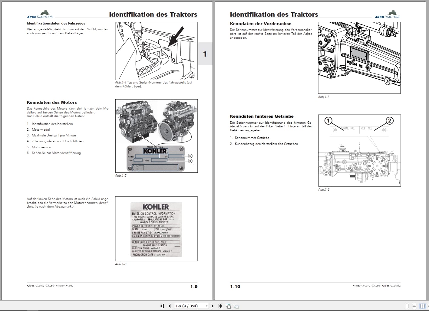 McCormick Tractor X4.060 X4.070 X4.080 Operating Maintenance Manual 6670724A12 DE (2)