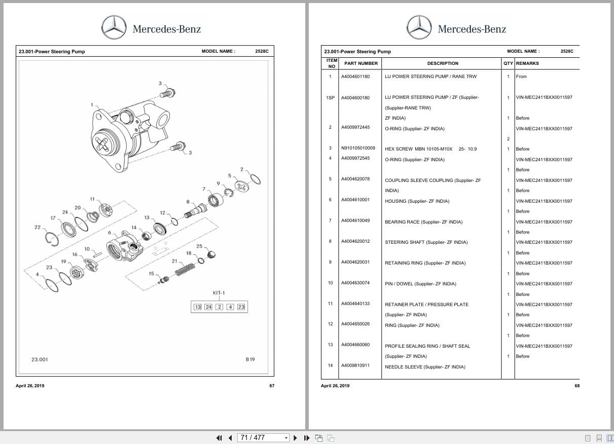 Mercedes Benz Truck Axor 2528C Parts Catalog 2019 (2)