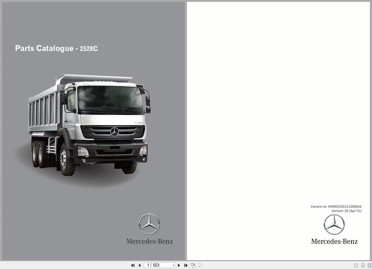 Mercedes Benz Truck Axor 2528C Parts Catalog 2021 (1)