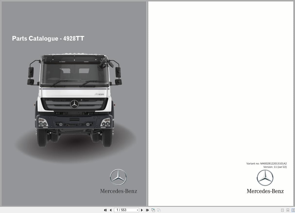 Mercedes Benz Truck Axor 4928TT Parts Catalog 2022 (1)