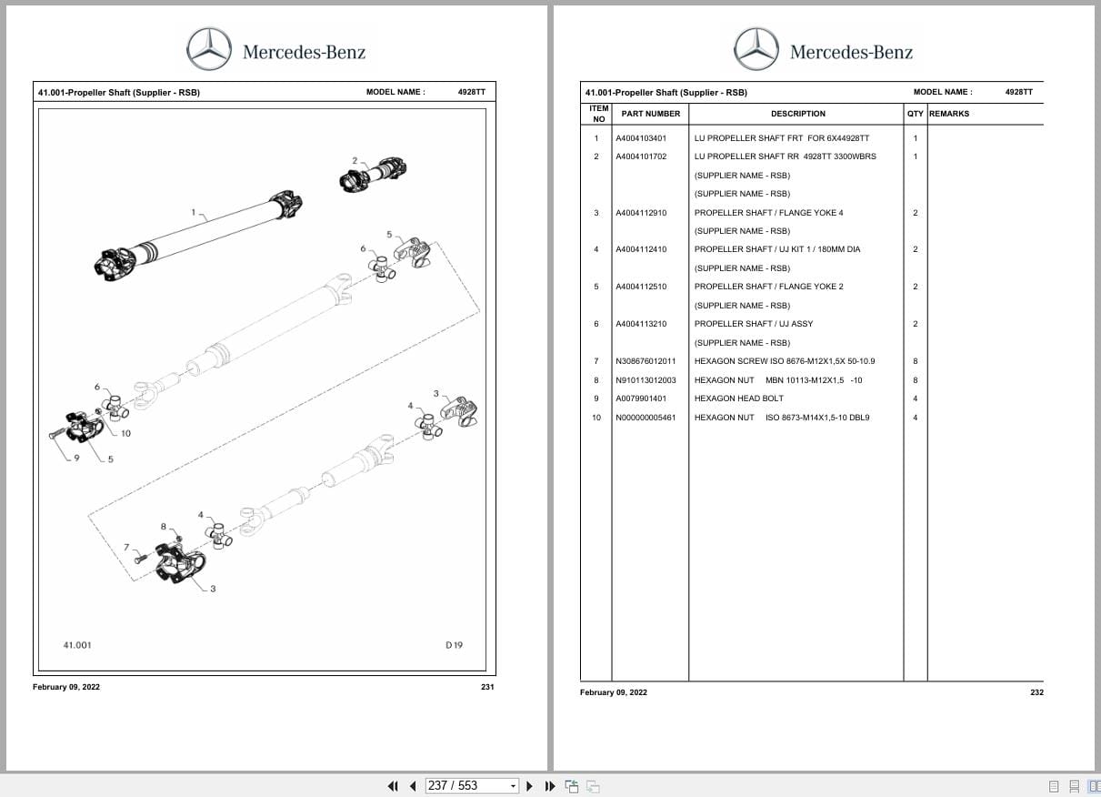 Mercedes Benz Truck Axor 4928TT Parts Catalog 2022 (2)