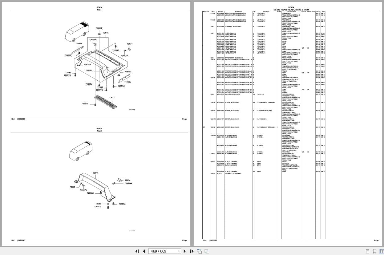 Mitsubishi Fuso Bus BE434 Spare Parts Catalog (2)