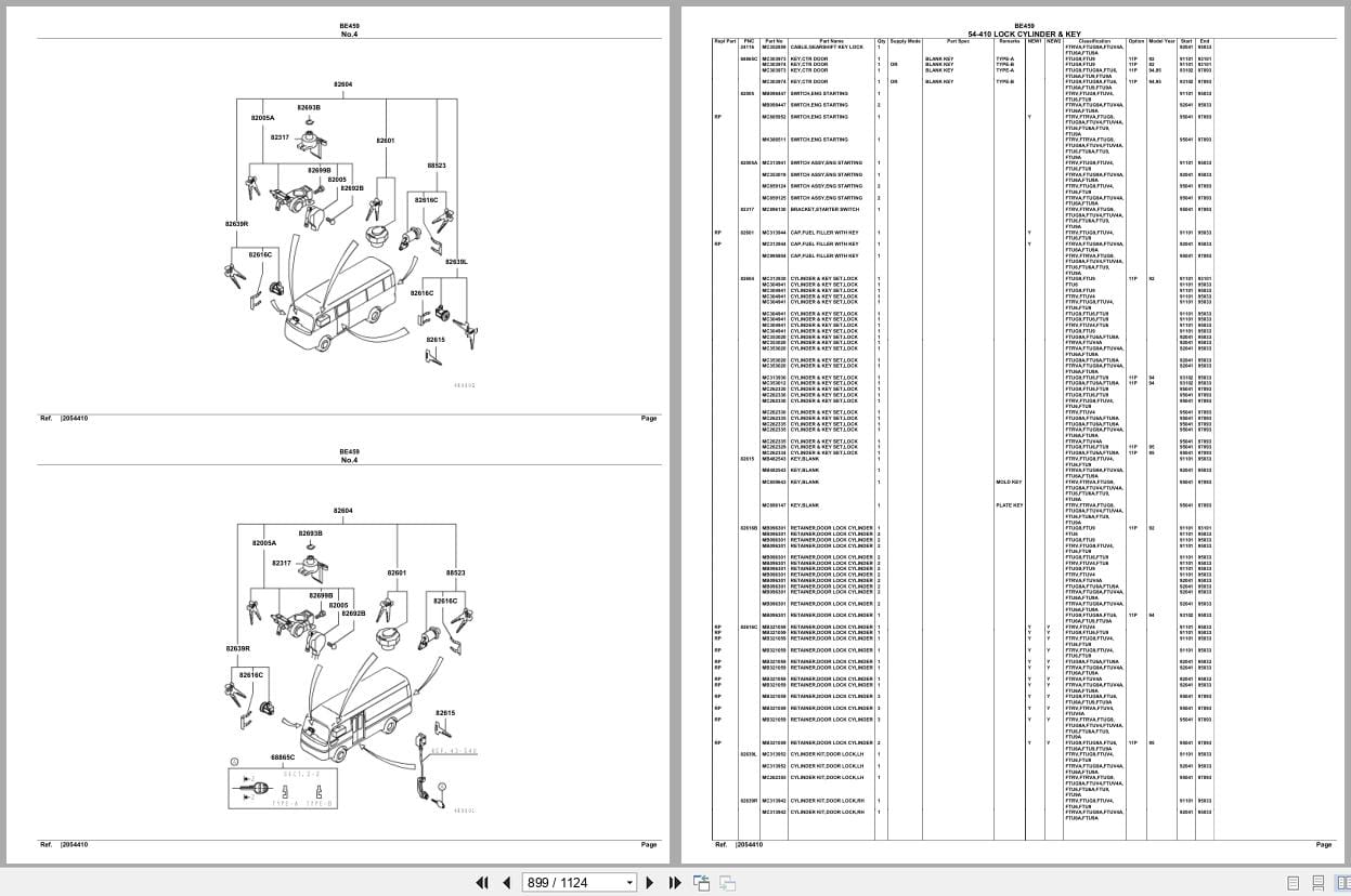 Mitsubishi Fuso Bus BE459 Spare Parts Catalog (2)