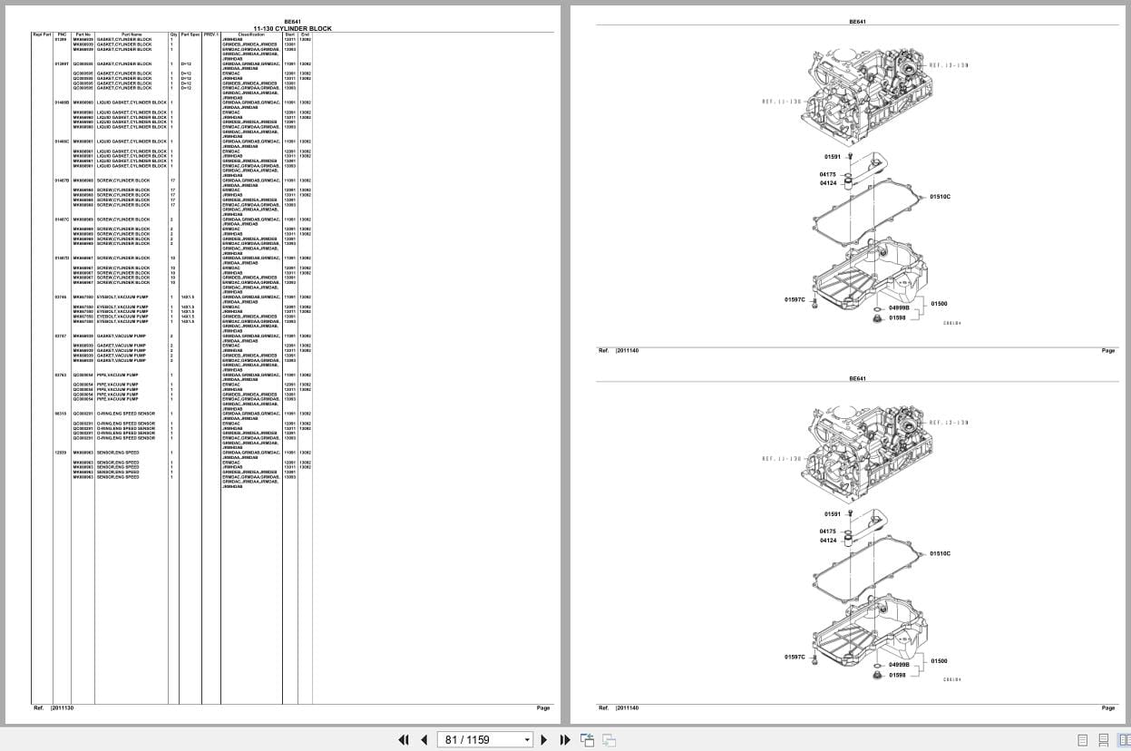 Mitsubishi Fuso Bus BE641 GXP Spare Parts Catalog (2)
