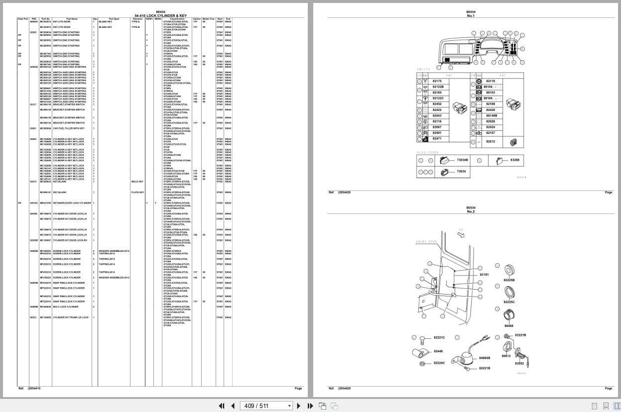 Mitsubishi Fuso Bus BE654 Spare Parts Catalog (2)