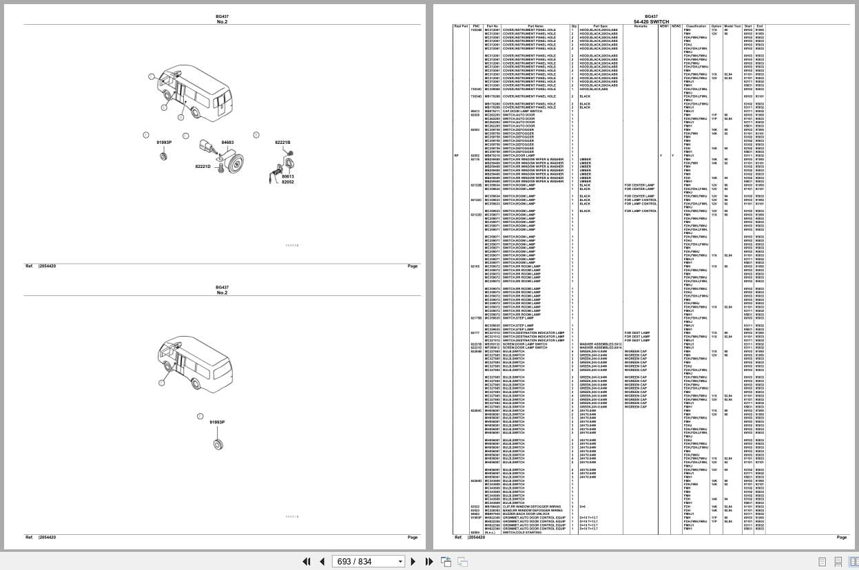 Mitsubishi Fuso Bus BG437 Spare Parts Catalog (2)
