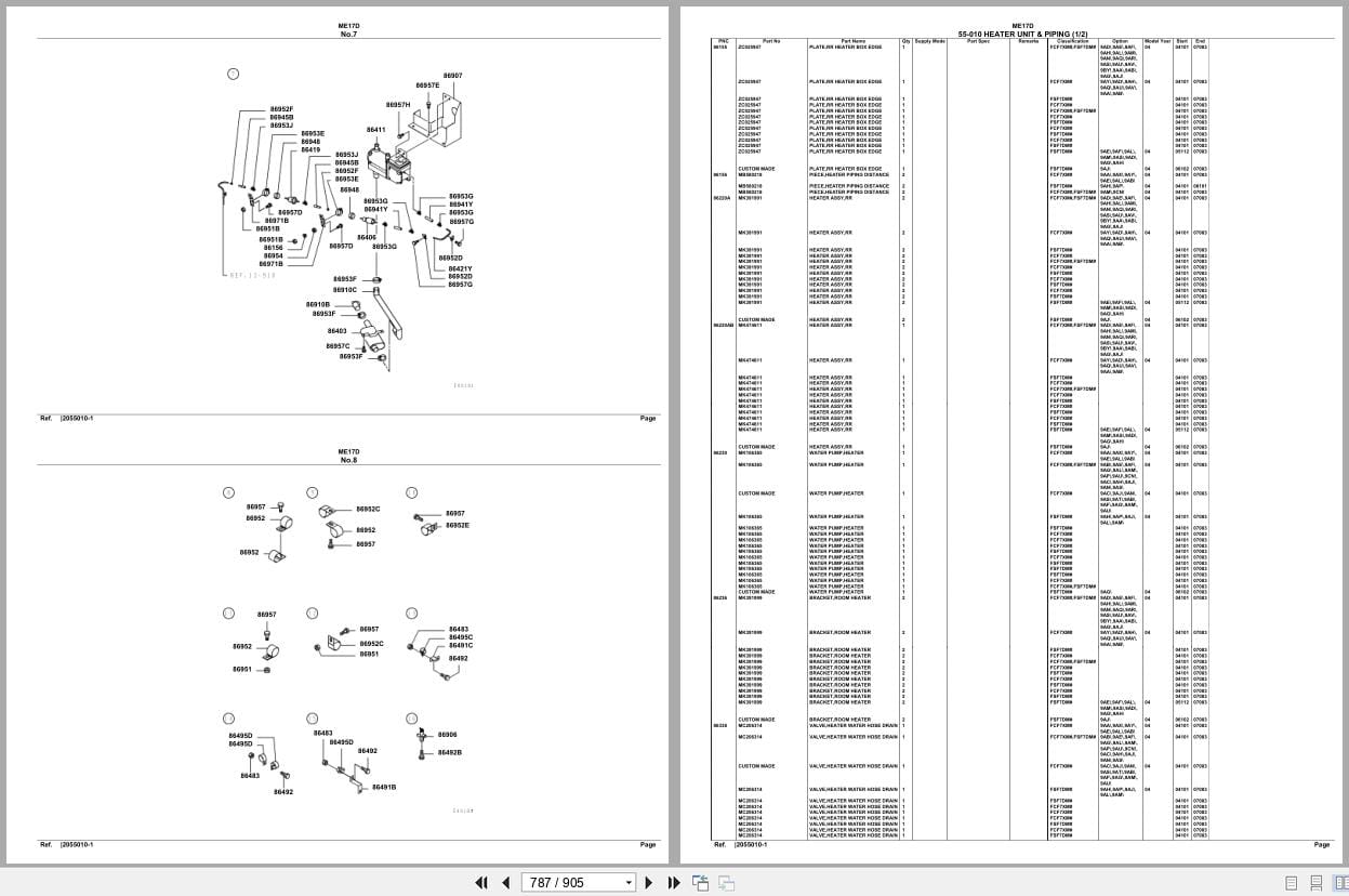 Mitsubishi Fuso Bus ME17D Spare Parts Catalog (2)