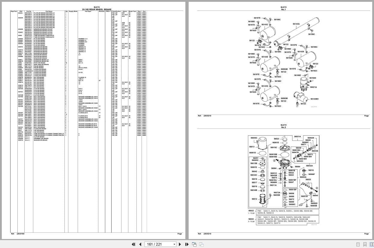 Mitsubishi Fuso Bus MJ27H Spare Parts Catalog (2)