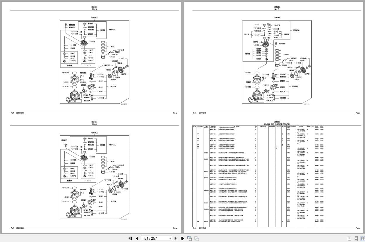 Mitsubishi Fuso Bus MM526 Spare Parts Catalog (2)