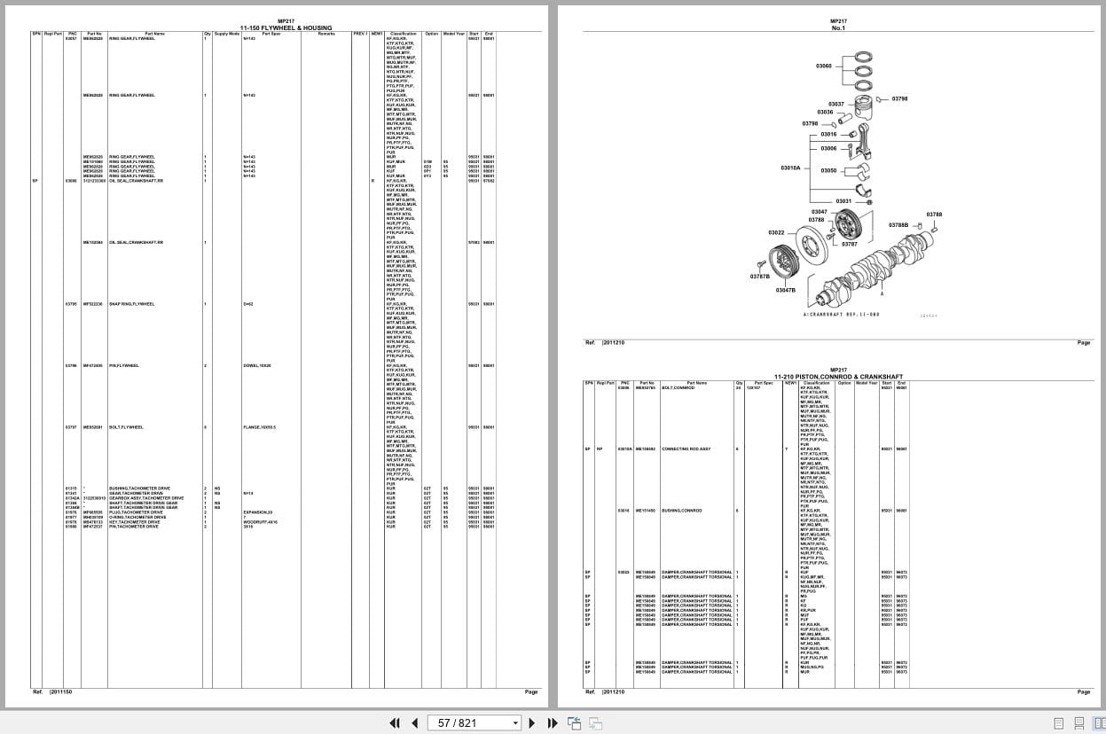 Mitsubishi Fuso Bus MP217 Spare Parts Catalog (2)