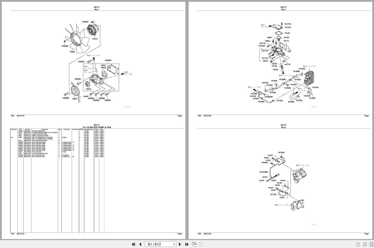 Mitsubishi Fuso Bus MP37T Spare Parts Catalog (2)
